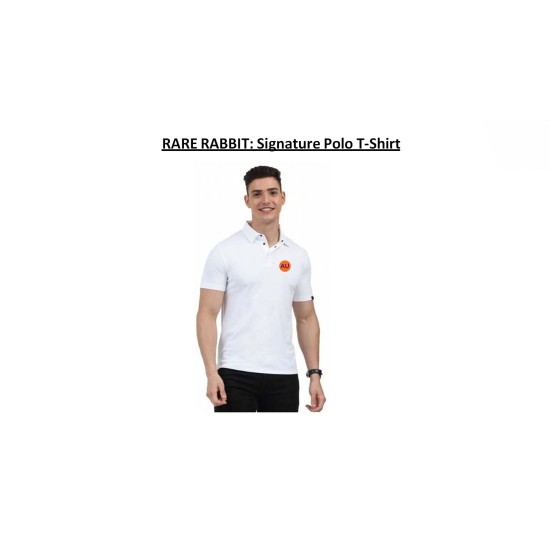 Rare Rabbit Signature Polo T-shirt White